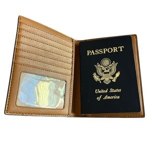 **DAILY SPECIAL** Michael Kors Brown Logo Passport/Card Holder - NWT